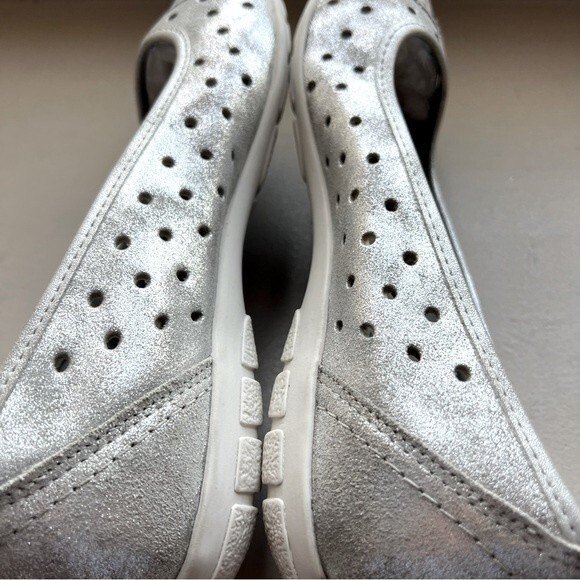Cellini Spirit Metallic‎ Silver Italian Leather Ballet Flat Women EU 41 US 10 - Picture 13 of 14
